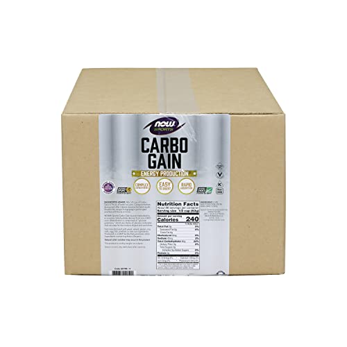 NOW Sports Nutrition, Carbo Gain Powder (Maltodextrin), Rapid Absorption, Energy Production, 12-Pound
