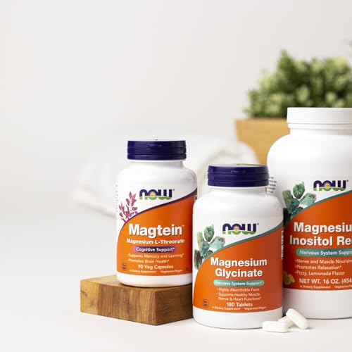 NOW Supplements, Magtein™ with patented form of Magnesium (Mg), Cognitive Support*, 90 Veg Capsules