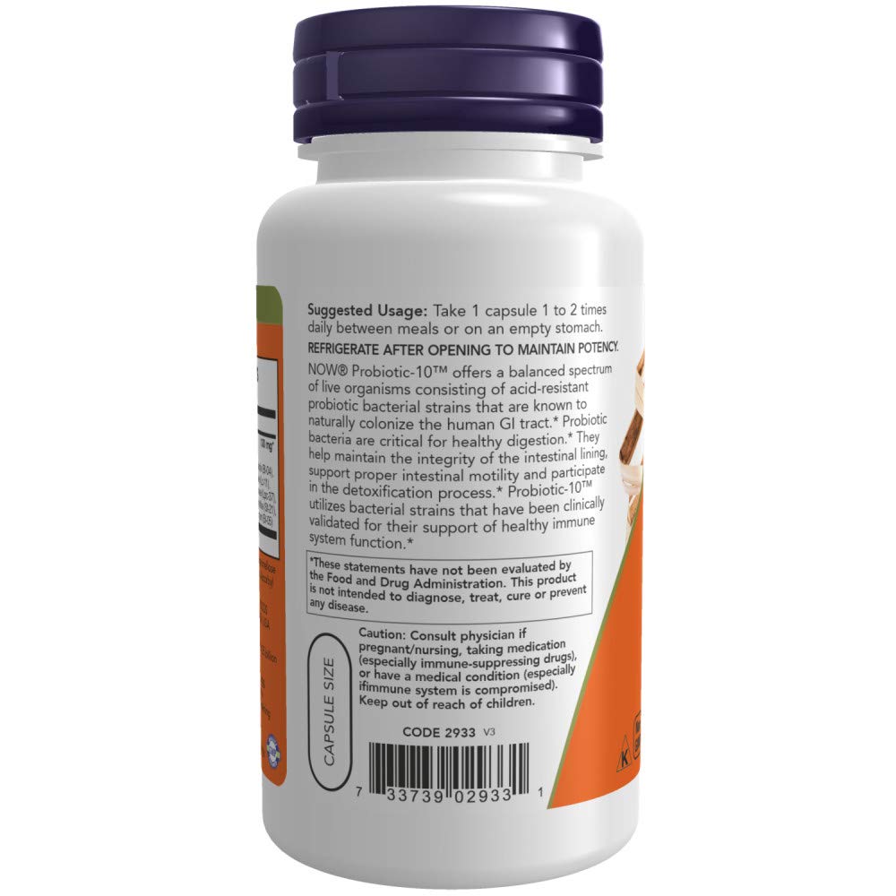 Now Foods Probiotic-10 25 Billion,100 Veg Capsules
