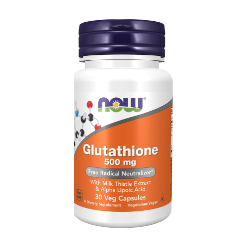 NOW Supplements, Glutathione 500 mg, With Milk Thistle Extract & Alpha Lipoic Acid, Free Radical Neutralizer